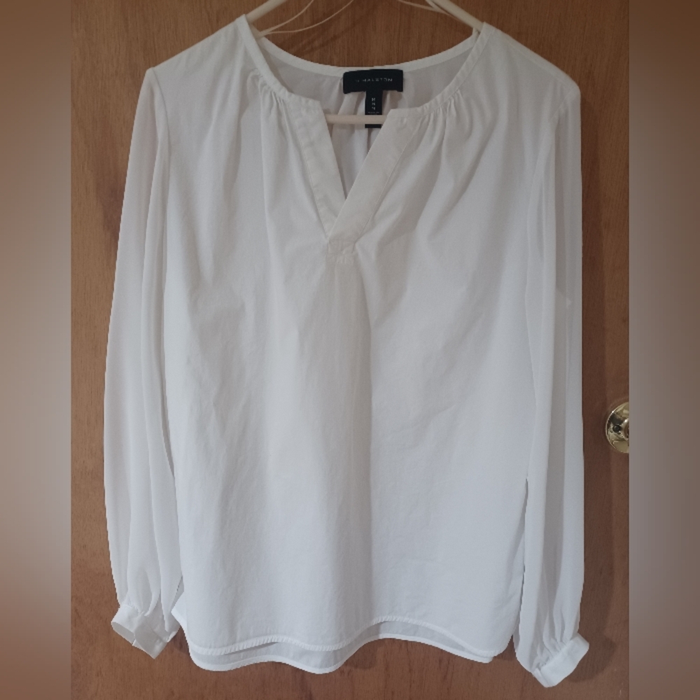 Halston Heritage White Blouse - Picture 1 of 6